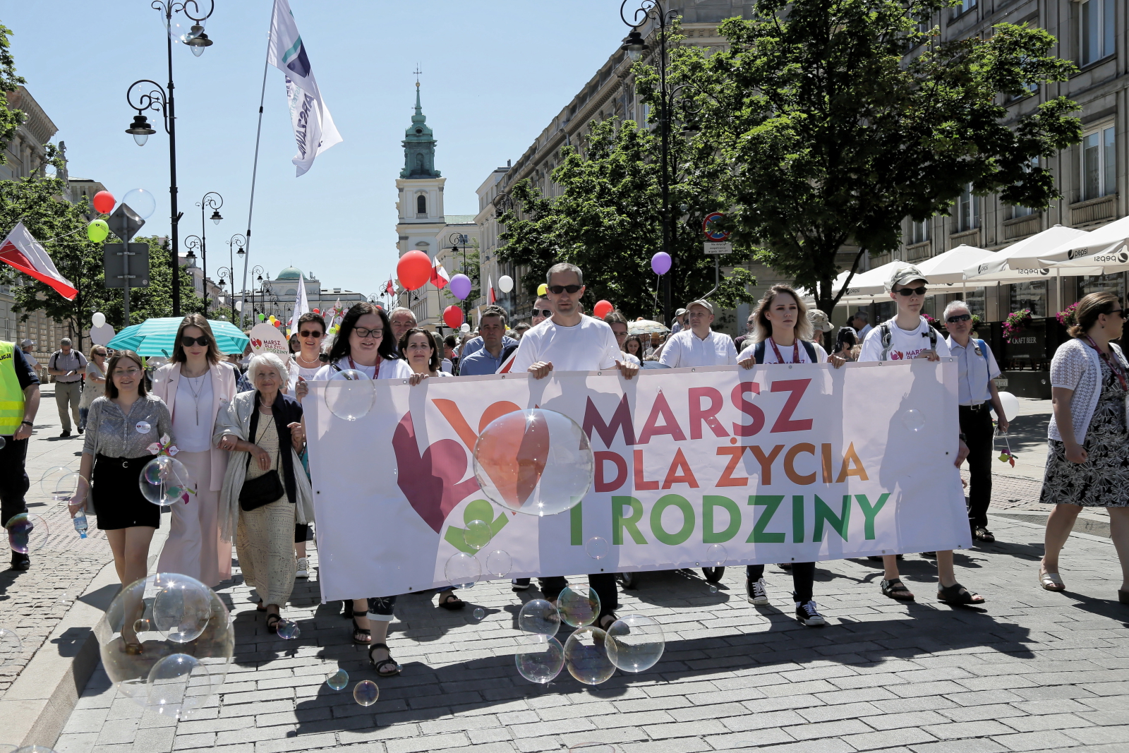 14. Marsz dla Życia i Rodziny przeszedł dzisiaj ulicami Warszawy. Fot. PAP/Wojciech Olkuśnik