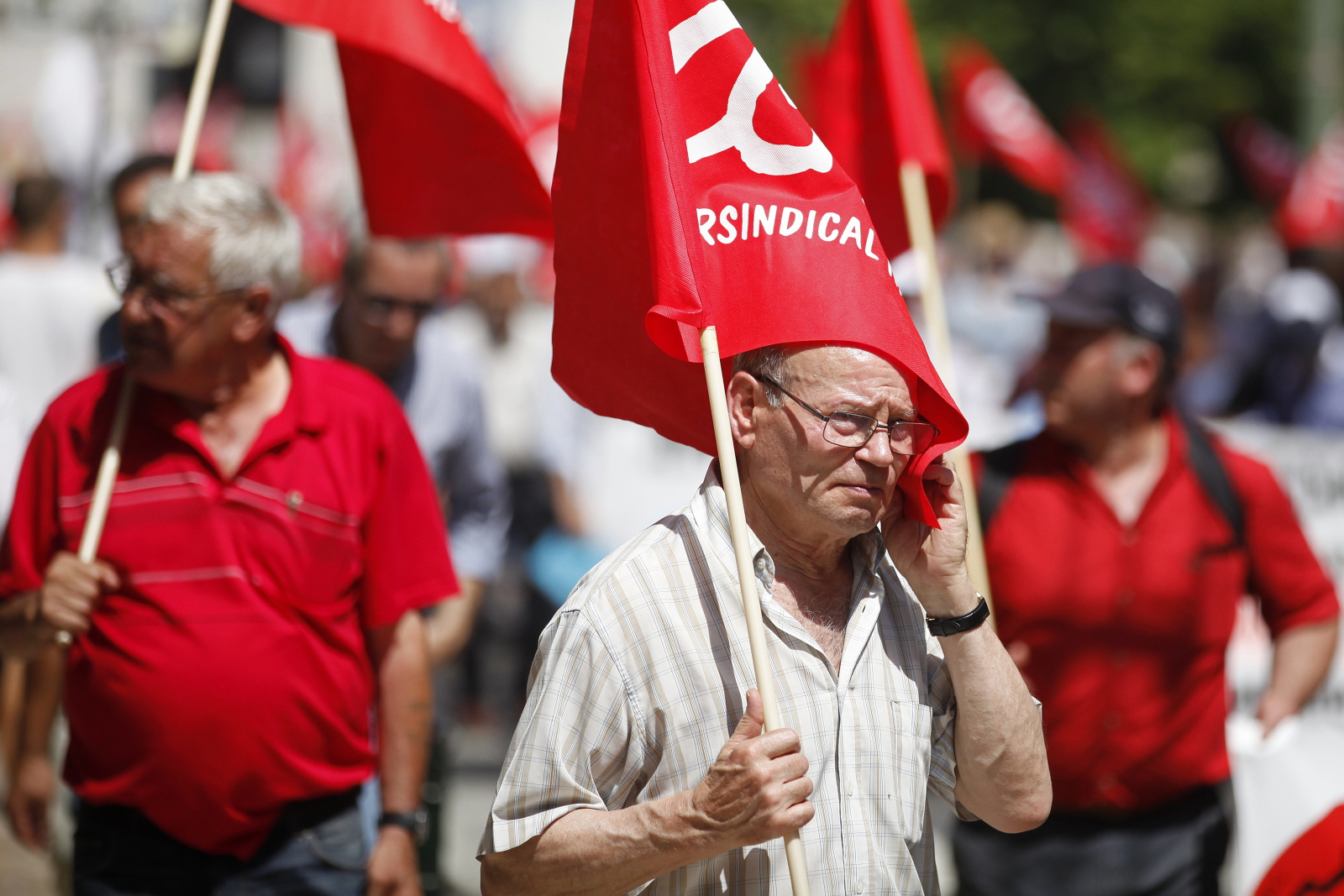 Demonstracja w Portugalii Fot. EPA/ANTONIO PEDRO SANTOS