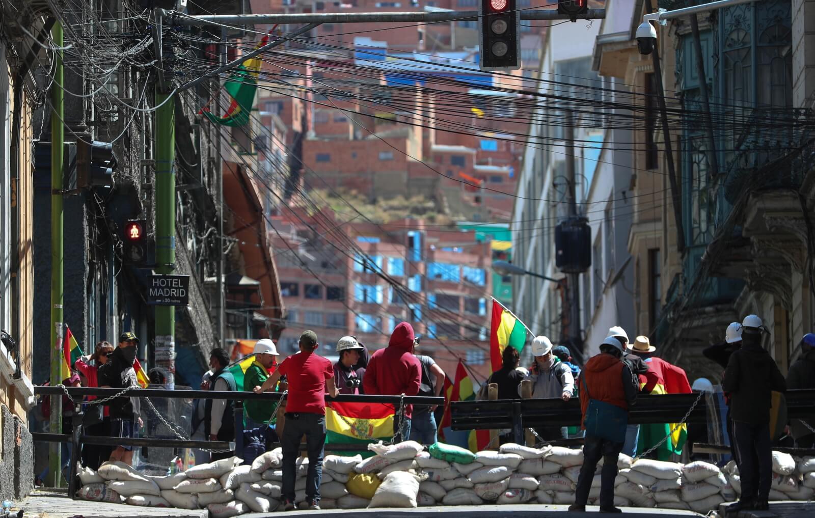 Protesty w Boliwii fot. EPA/Martin Alipaz 
