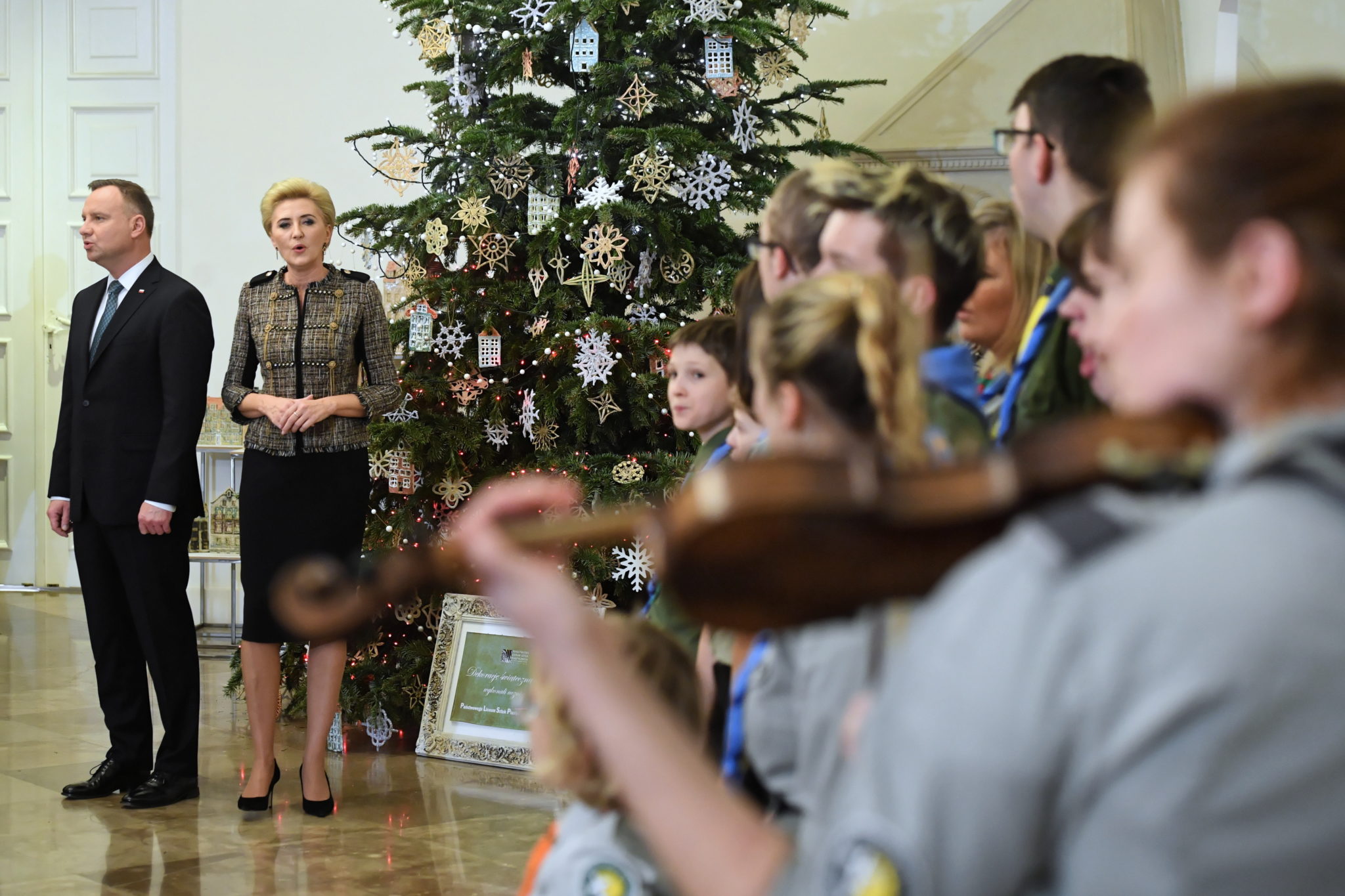 Uroczystość odbyła się w Pałacu Prezydenckim, fot. PAP/Radek Pietruszka