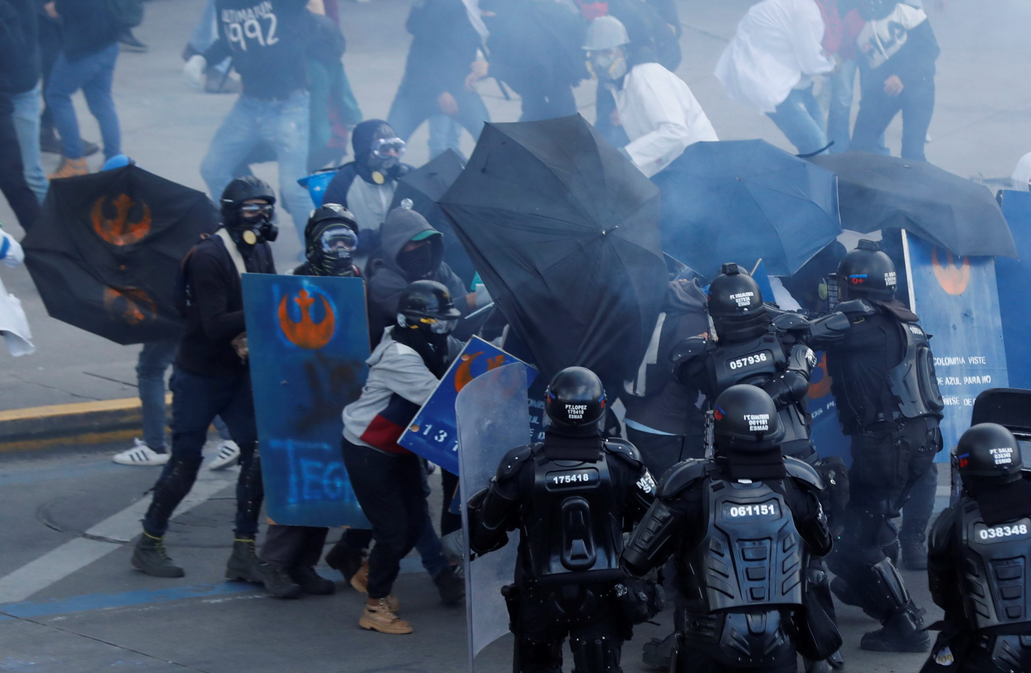 Kolumbia, Bogota: antyrządowe protesty, fot. EPA/Mauricio Duenas Castaneda