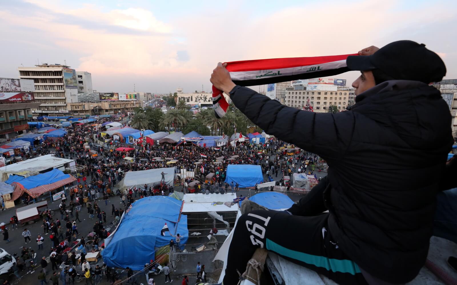 Protesty w Iraku ciągle trwają fot. EPA/AHMED JALIL
