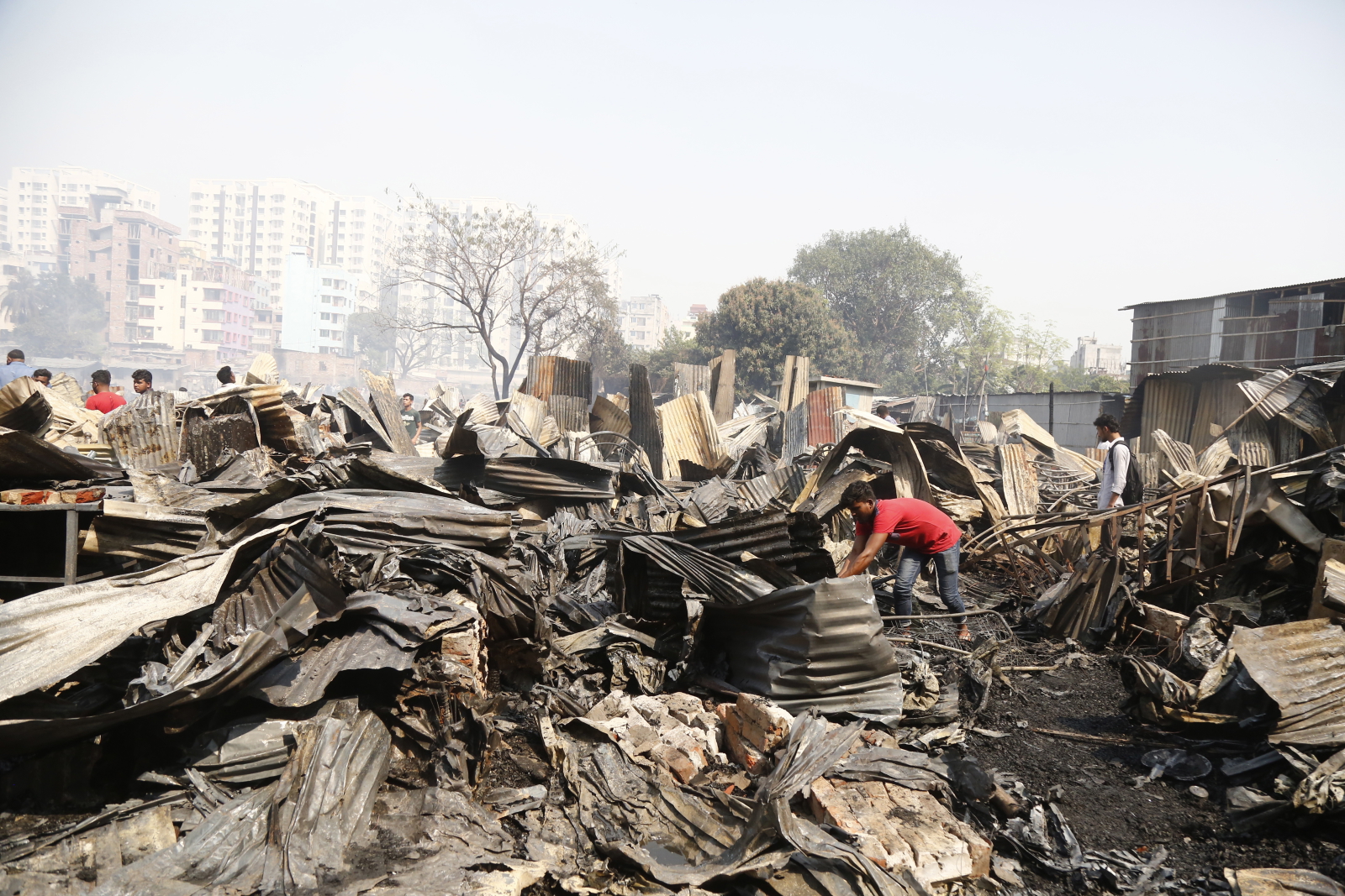 Ogromny pożar w Bangladeszu EPA/MONIRUL ALAM 