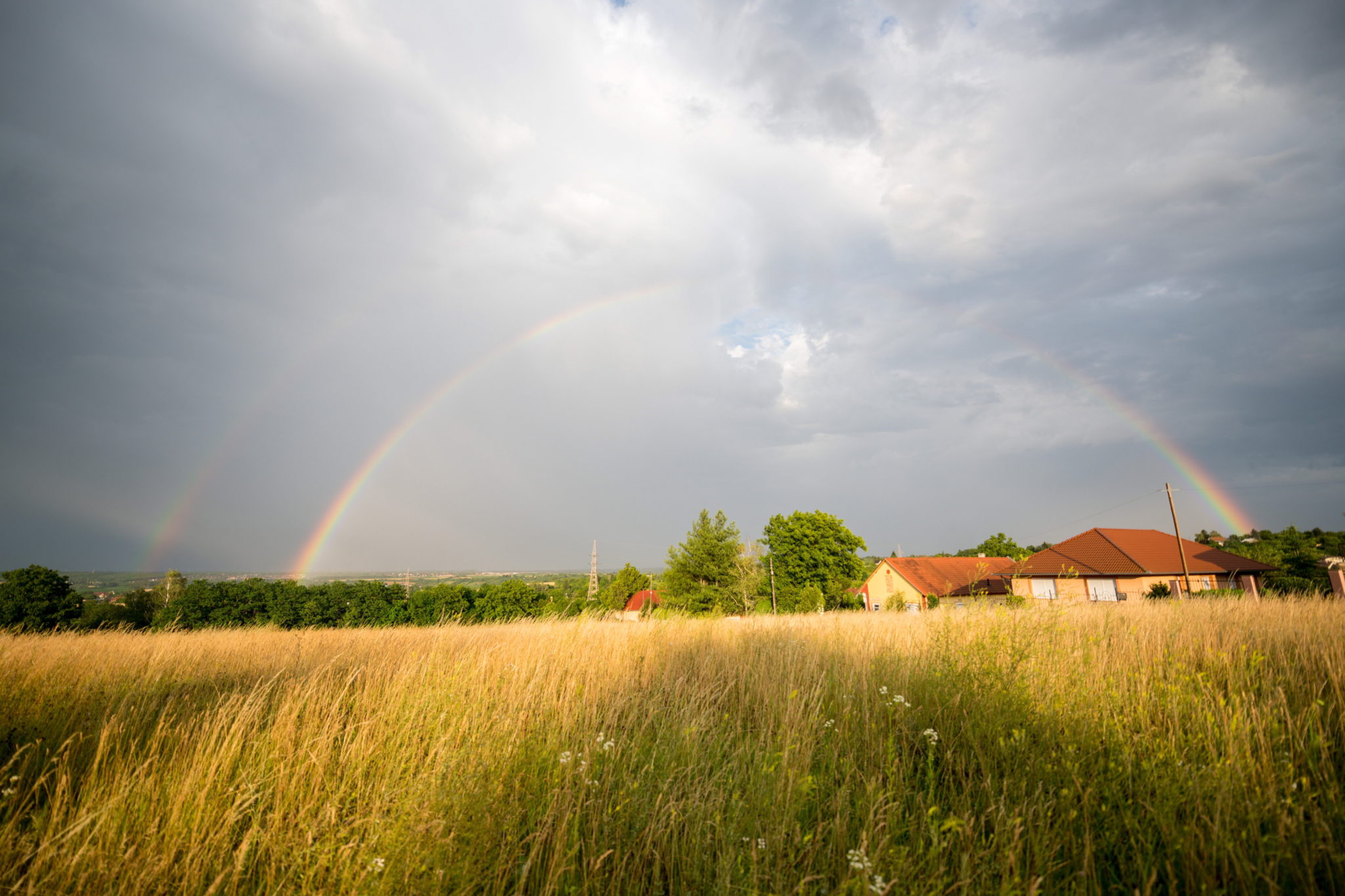 Południe Węgier, podwójna tęcza, fot. EPA / TAMAS SOKI 