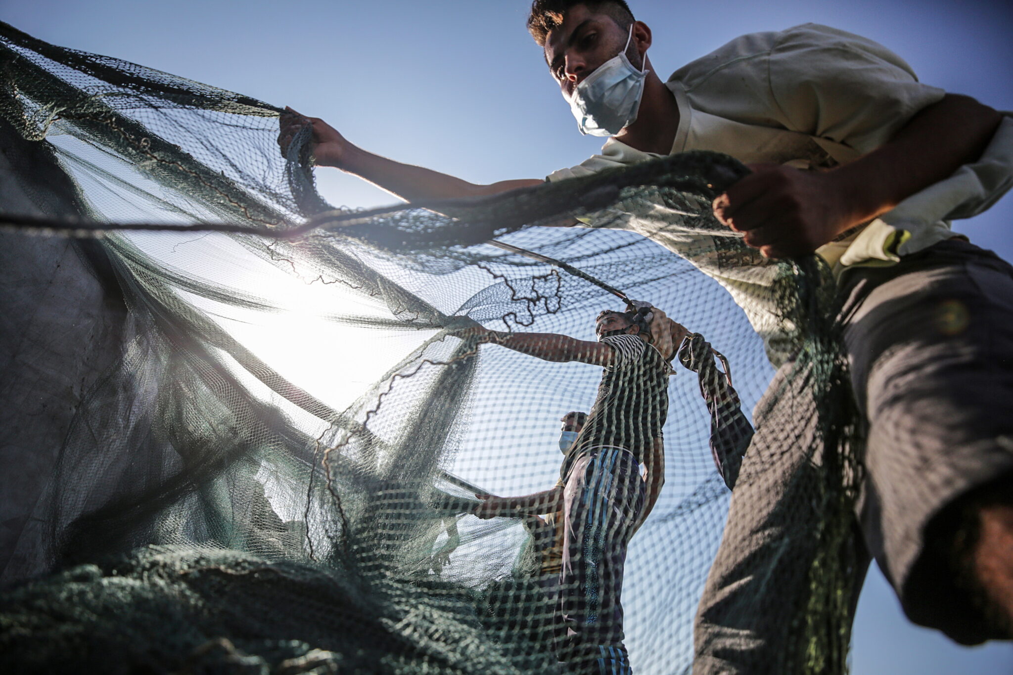 Połów ryb w Strefie Gazy, fot. SZABLA EPA / MOHAMMED