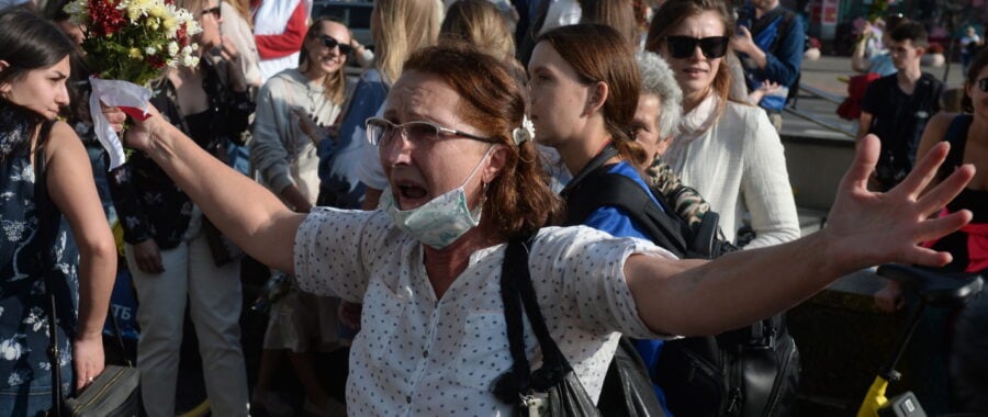 Białoruś mińsk protest
