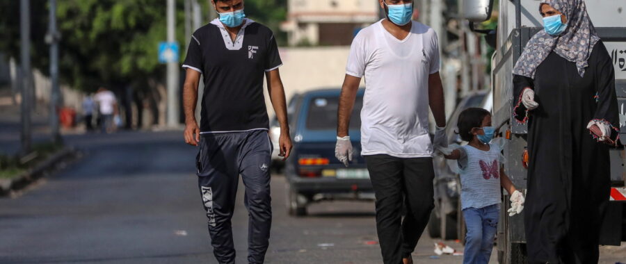 Koronawirus w Strefie Gazy fot. EPA/MOHAMMED SABER