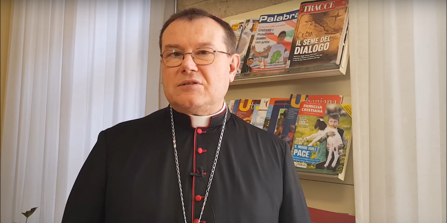 abp Paolo Pezzi fot. kadr z materiału wideo kanału Vatican IHD