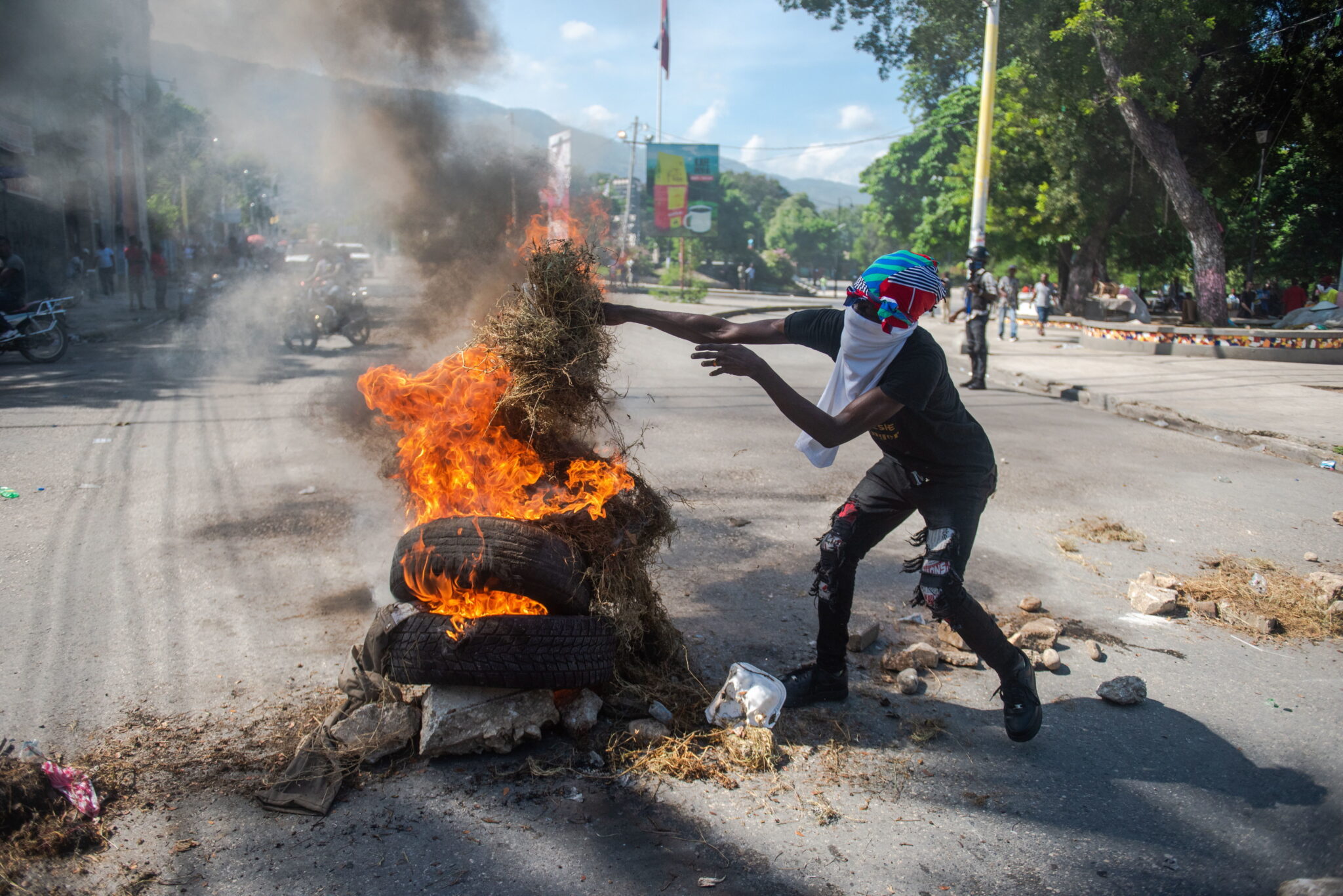 Antyrządowy protest w Port-au-Prince na Haiti, fot. EPA/Jean Marc Herve Abelard 
