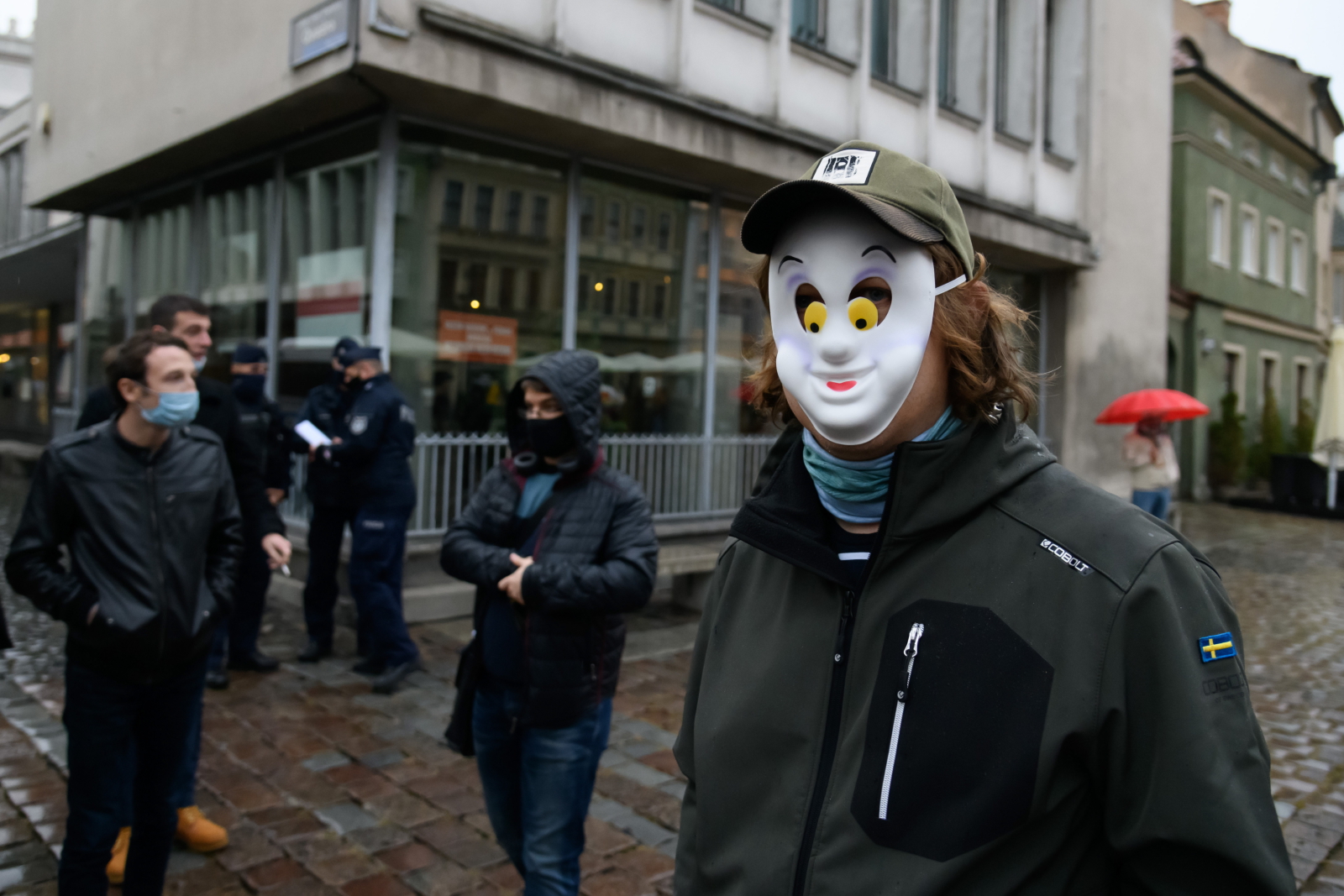 Protest antymaseczkowców w Poznaniu, fot. 	PAP/Jakub Kaczmarczyk