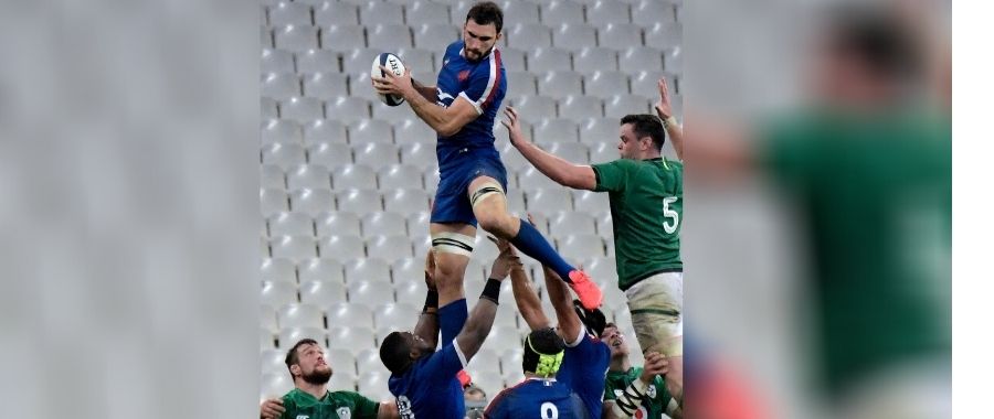 Mecz rugby Six Nations pomiędzy Francją a Irlandią na Stade de France w Saint-Denis pod Paryżem, fot. EPA/Julien De Rosa