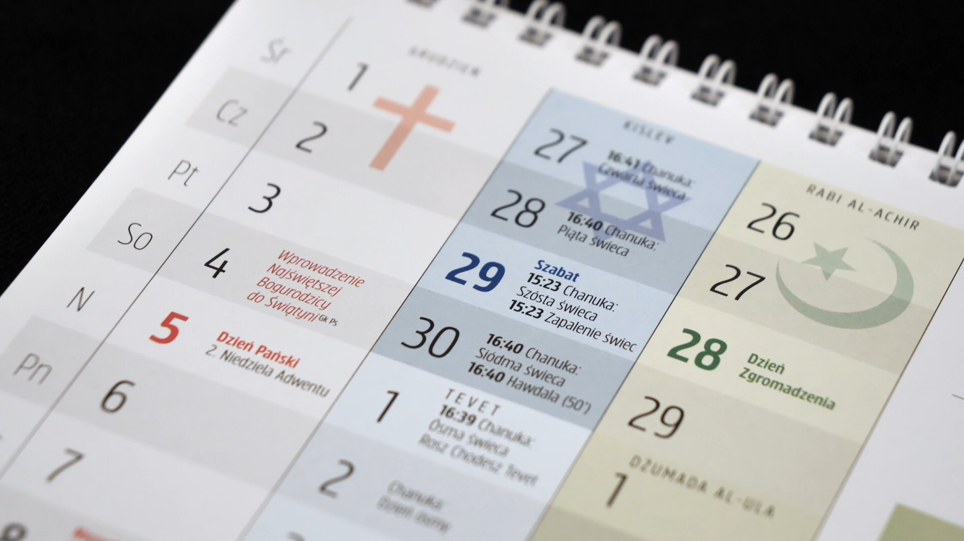 kalendarz trzech religii