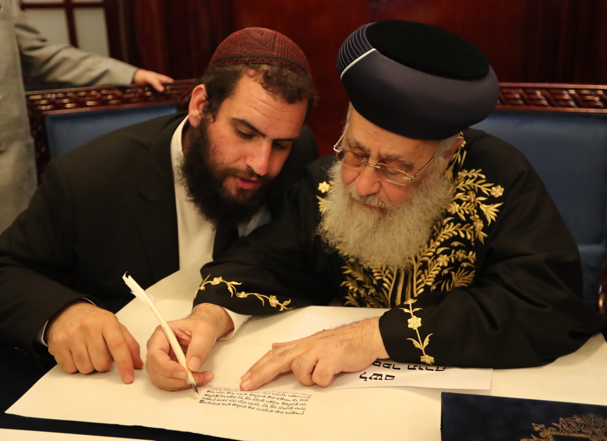 Rabbi Yitzhak Yosef odwiedza Zjednoczone Emiraty Arabskie. fot. EPA/ALI HAIDER 

