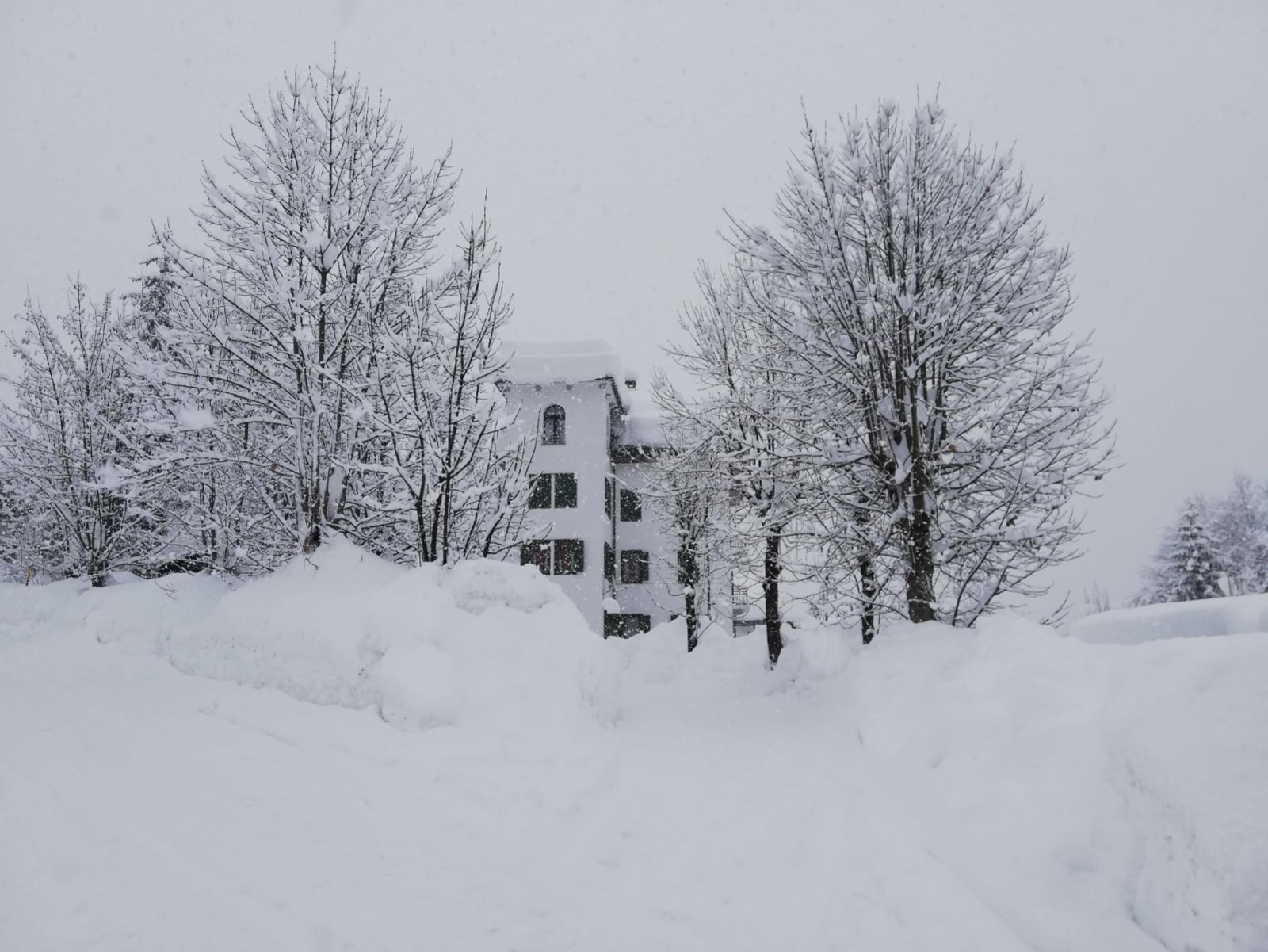 Śnieg w Dolomitach  EPA/SERENA SCARDANZAN 
