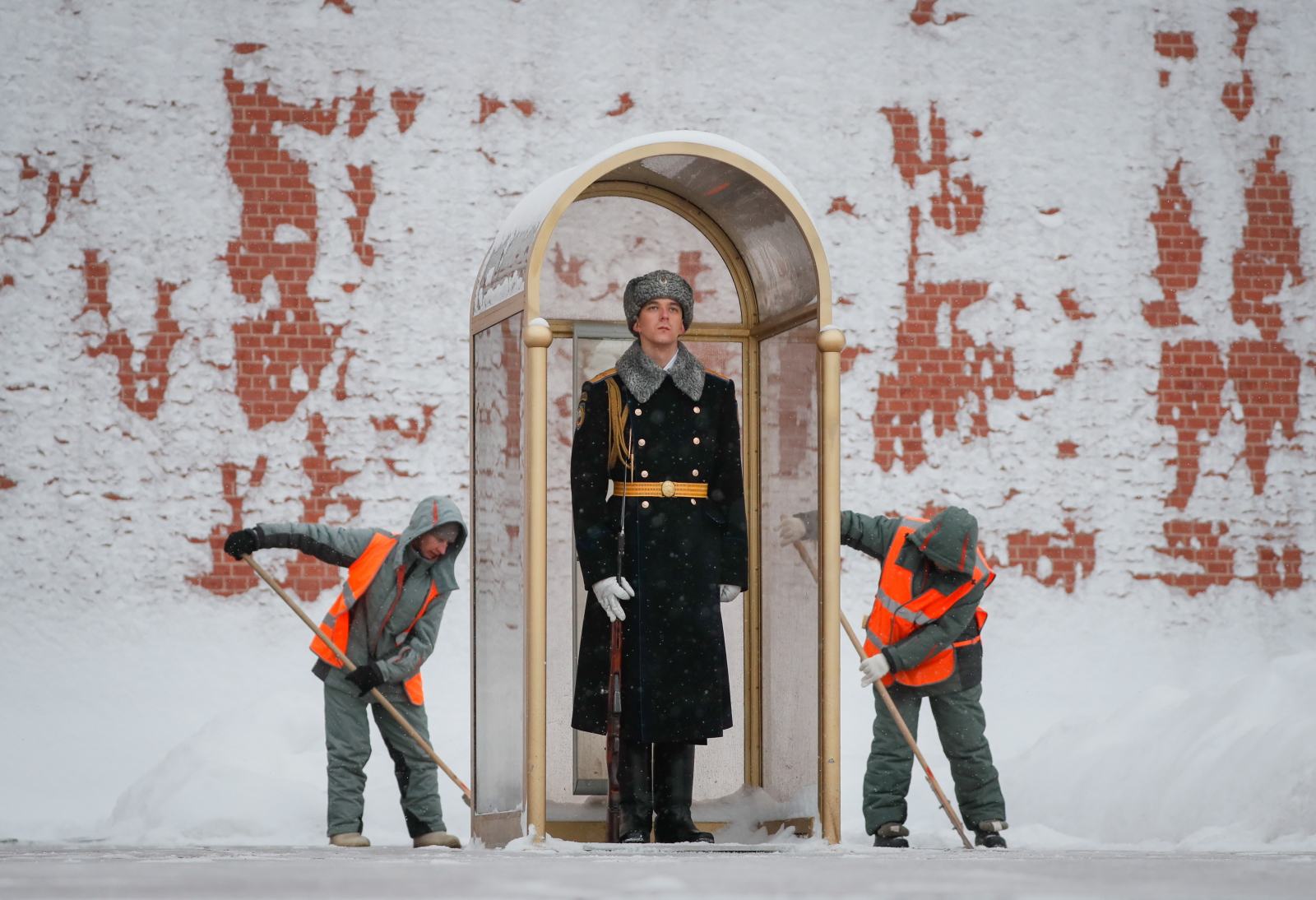 Zima w Moskwie. Fot. EPA/YURI KOCHETKOV 