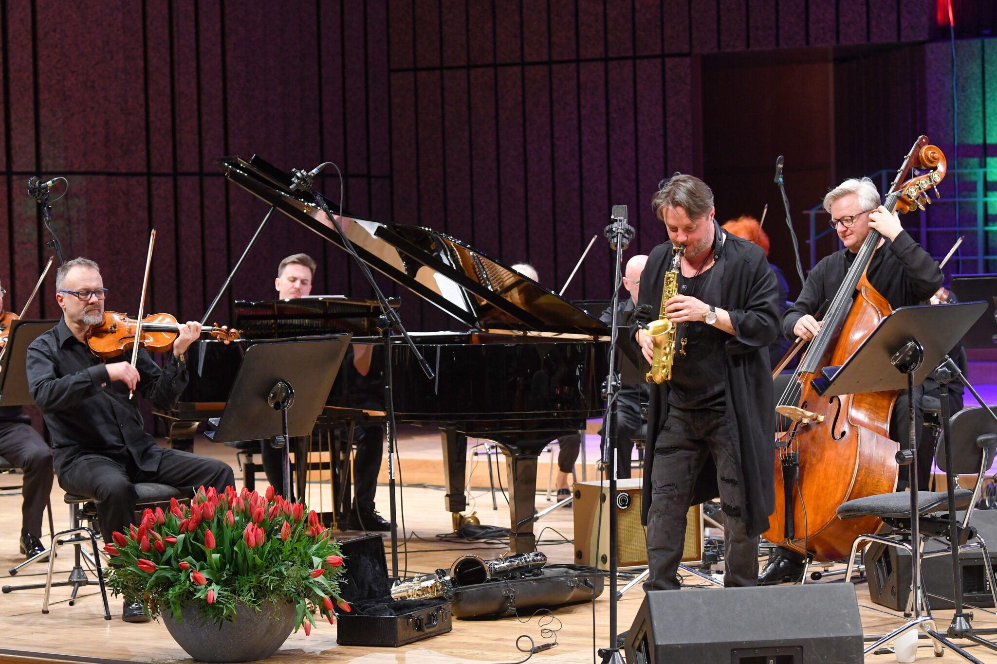 Łódź. Koncert jazzowy pamięci Jana Targowskiego w Filharmonii Łódzkiej, fot. PAP/Grzegorz Michałowski