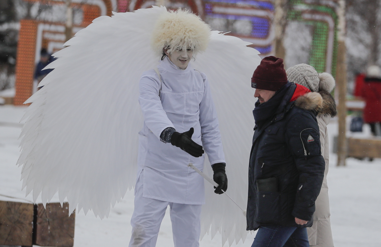 Śnieg w Moskwie Fot. 	PAP/EPA/SERGEI ILNITSKY