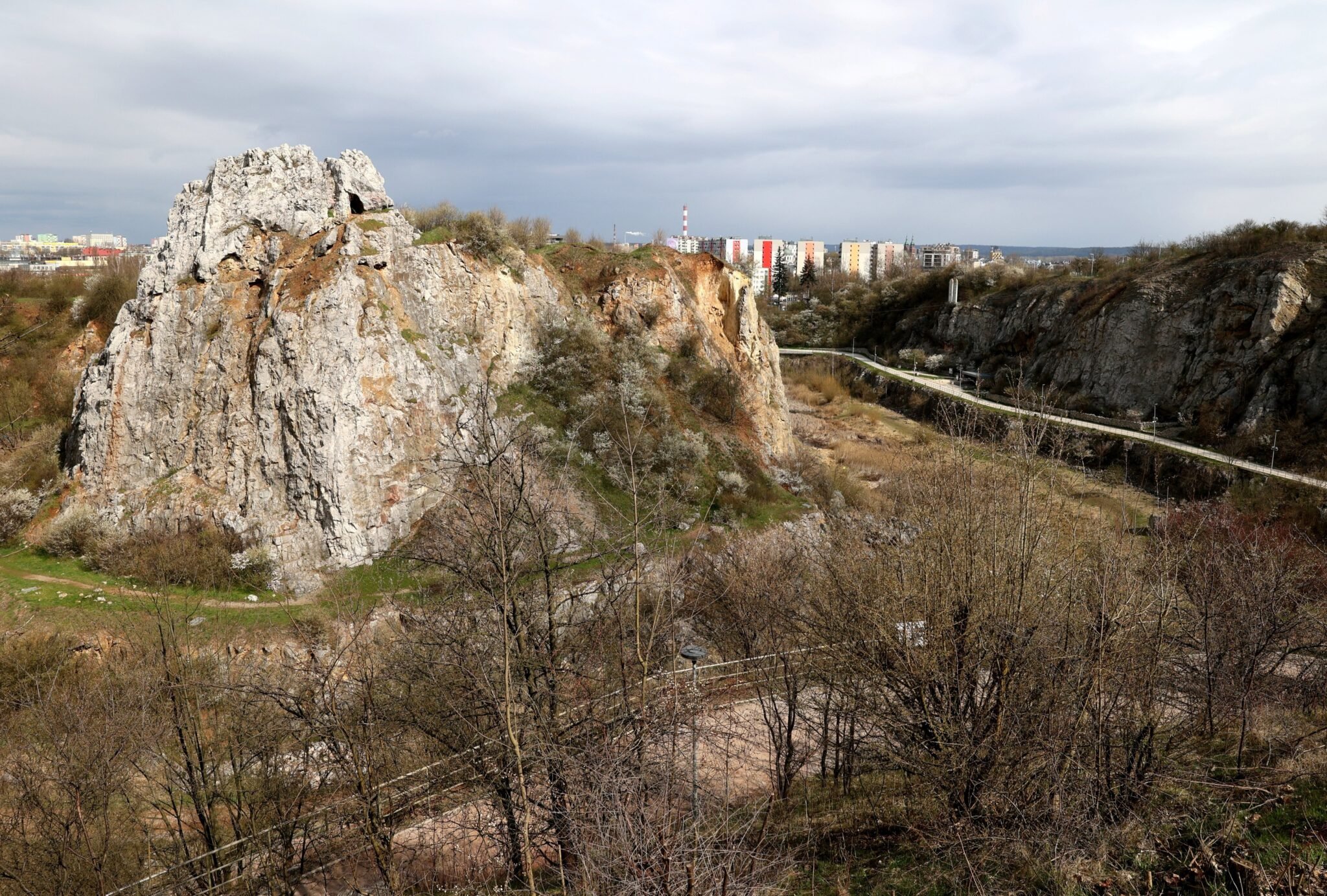 Rezerwat przyrody Kadzielnia w Kielcach i jedno ze stanowisk Geoparku Świętokrzyskiego, który otrzymał certyfikat Światowego Geoparku UNESCO, fot. PAP/Piotr Polak