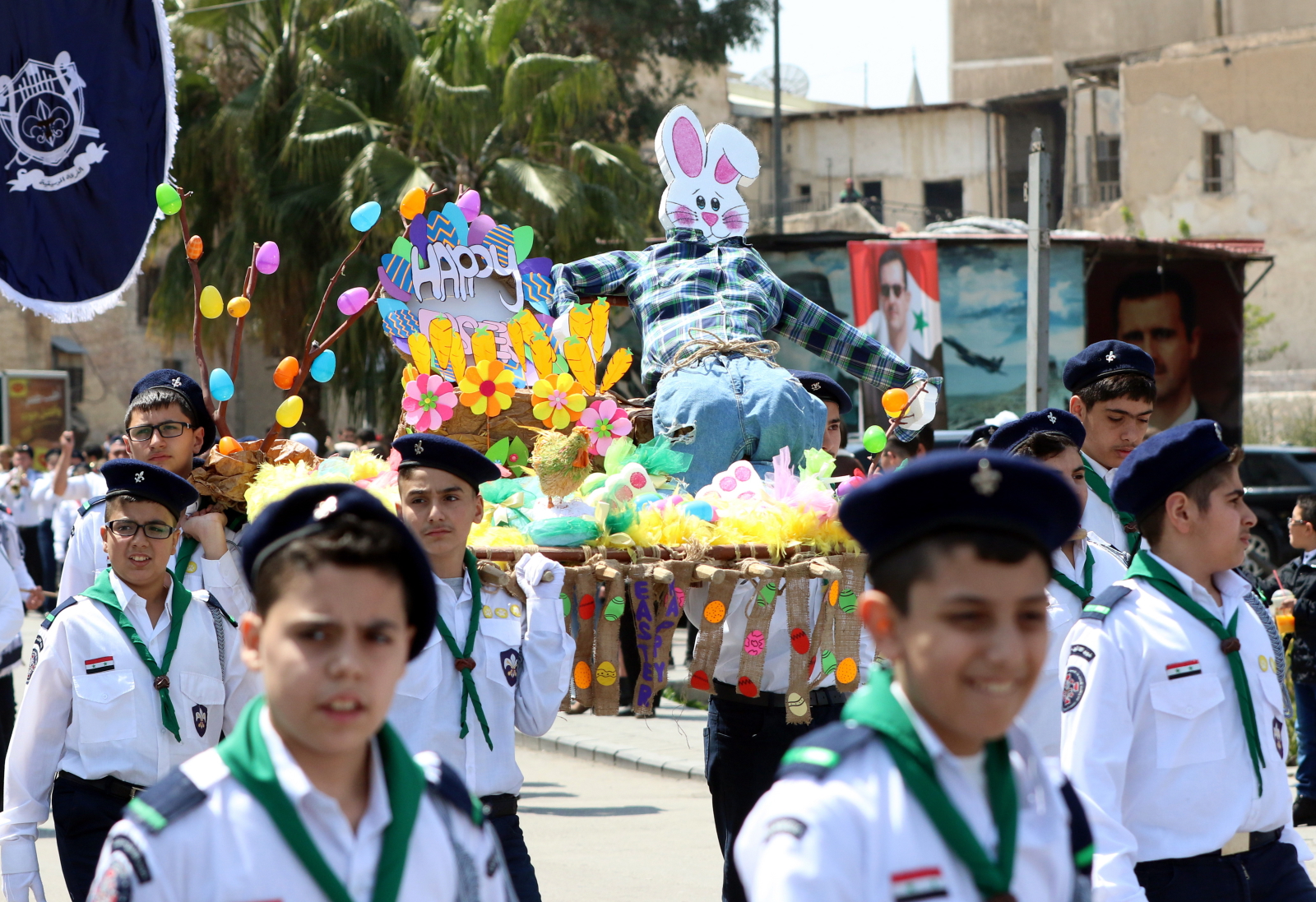 Wielkanoc w Syrii EPA/YOUSSEF BADAWI 
