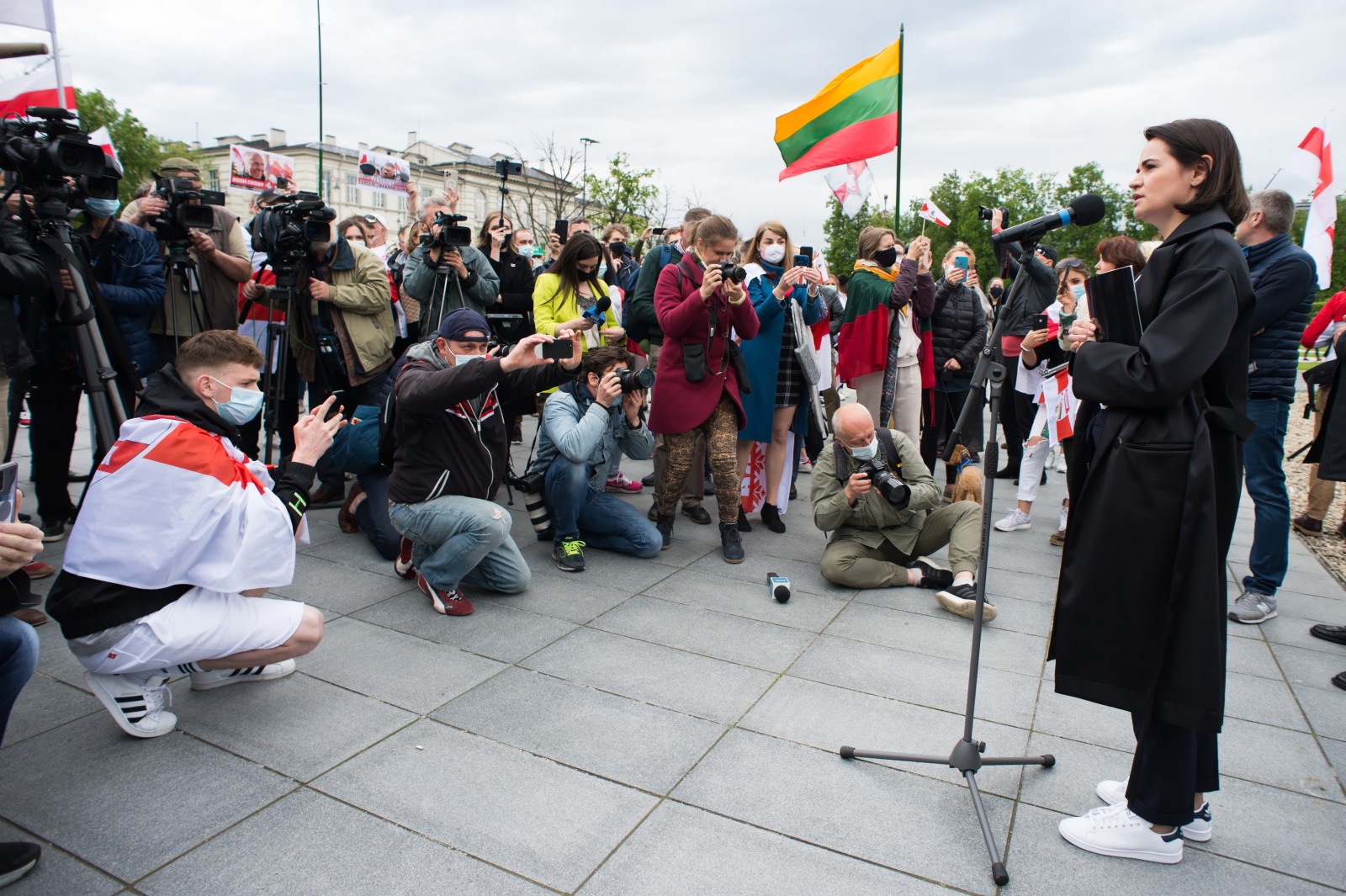 Dzień solidarności z białorusią na litwie fot. PAP/Valdemar Doveiko