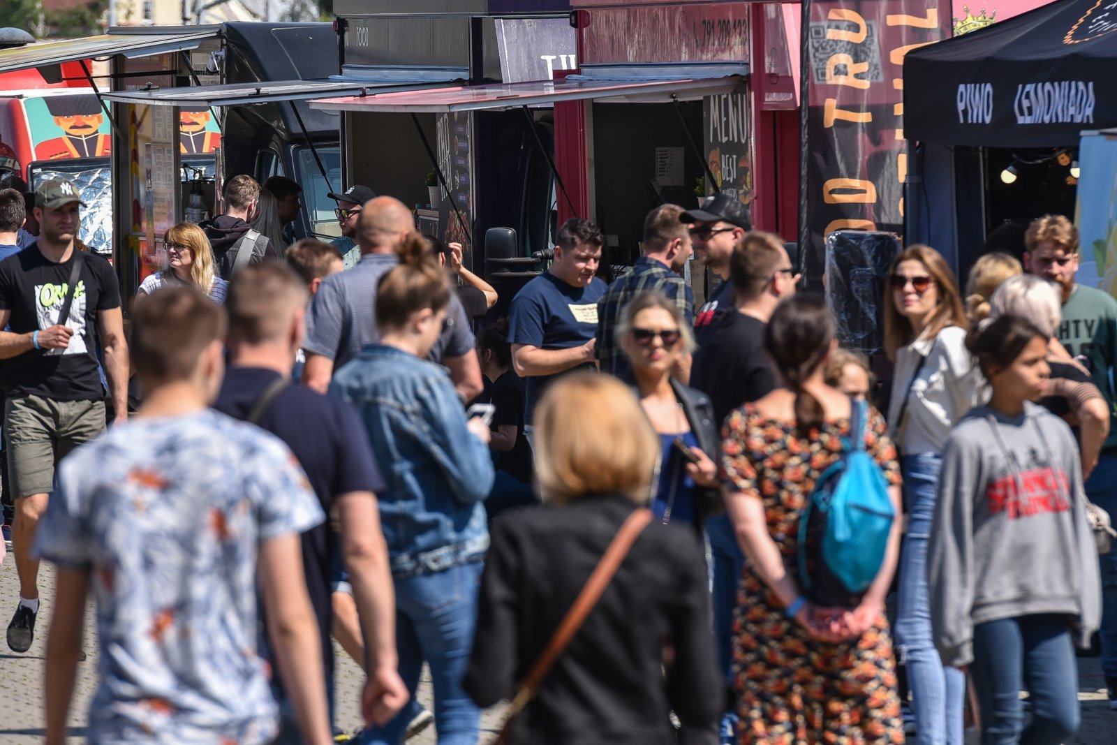 Festiwal food trucków w Lublinie Fot. PAP/Wojtek Jargiło