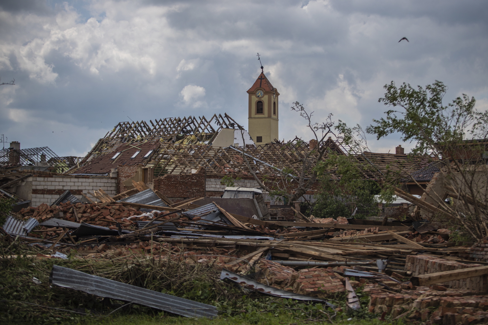 Czechy, zniszczenia po tornado  EPA/MARTIN DIVISEK 