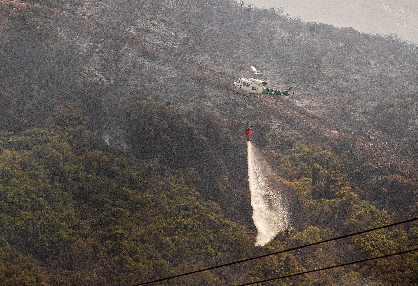 pożary lasów w Hiszpanii
