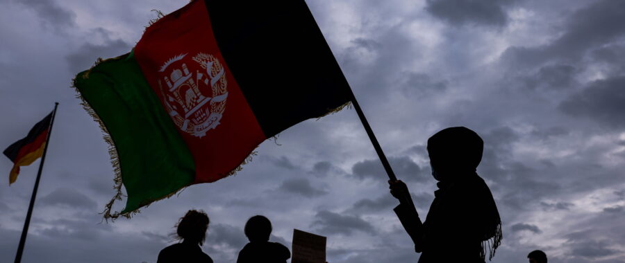 Protesty poparcia dla Afgańczyków fot. EPA/FILIP SINGER