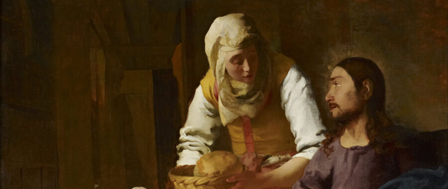 Vermeer Maria Marta Jezus w Betanii