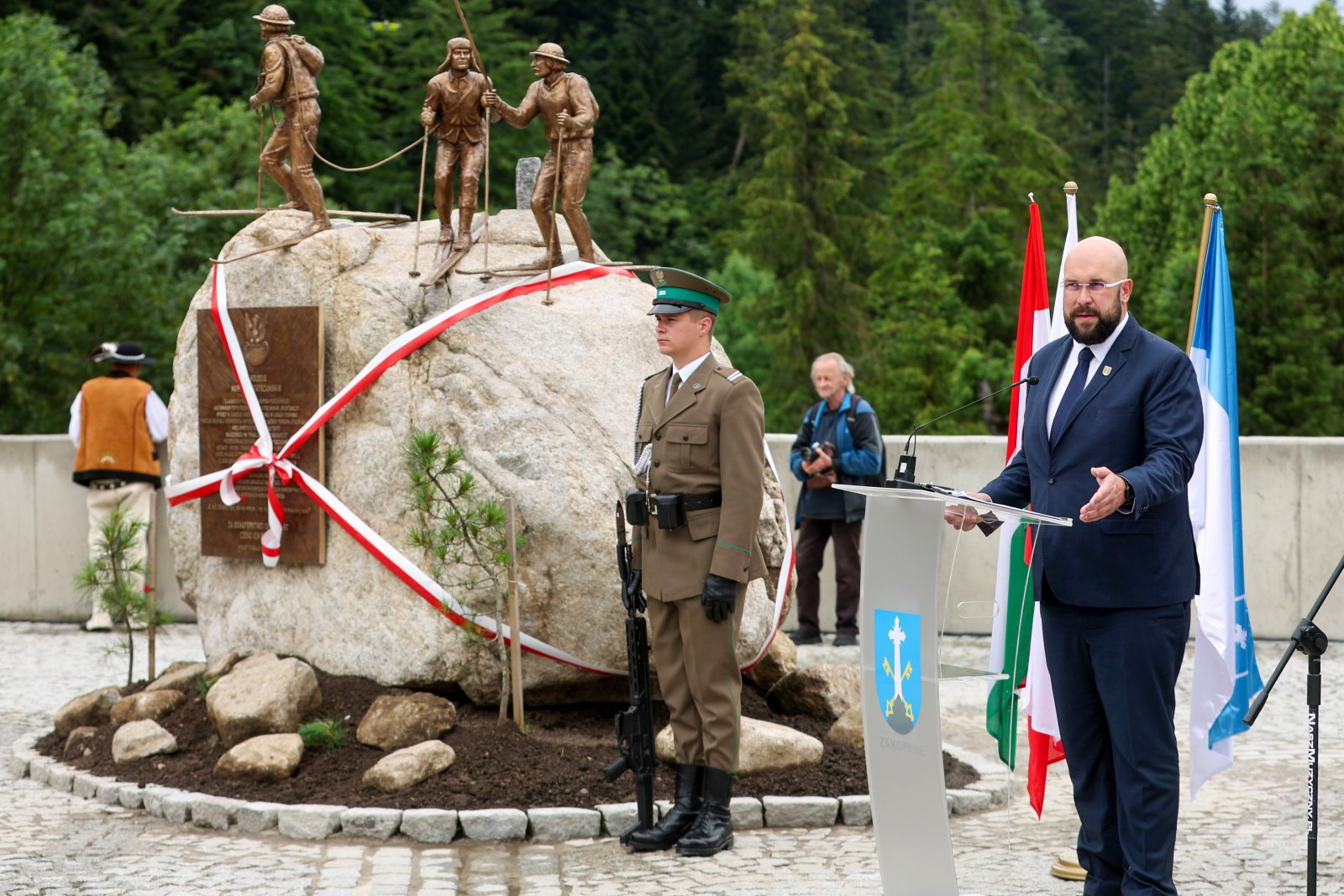 Uroczystość odsłonięcia pomnika Kurierów Tatrzańskich w Zakopanem [+GALERIA]