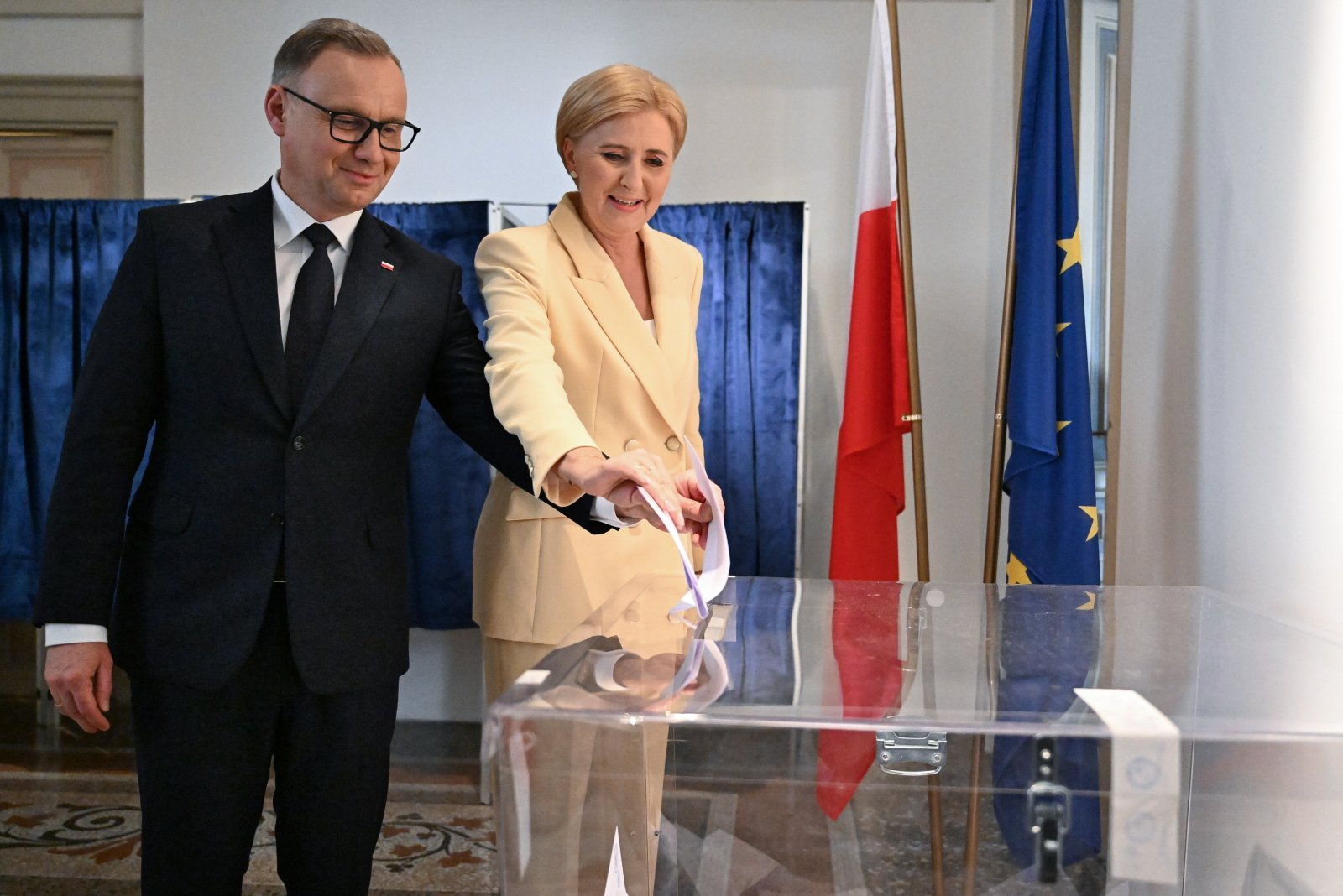 Włochy: prezydent Duda z małżonką głosowali w Instytucie Polskim w Rzymie