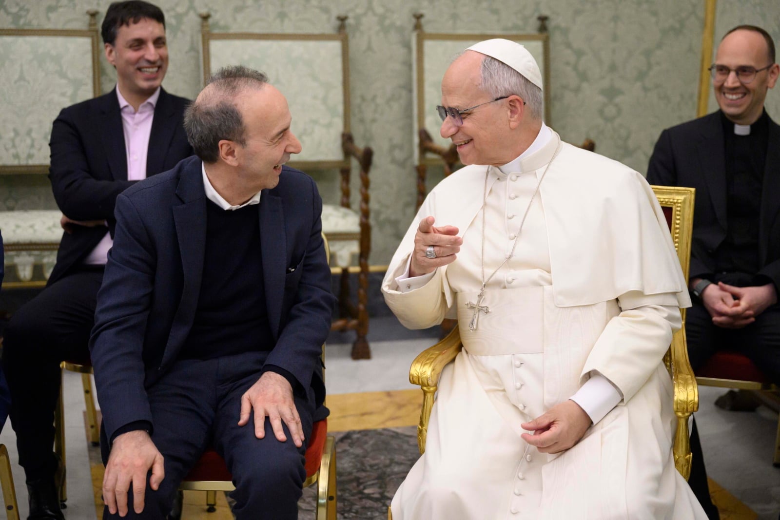 Papież spotkał się Roberto Benignim. Wspólnie obejrzeli jego nowy film „Piotr, człowiek na wietrze”