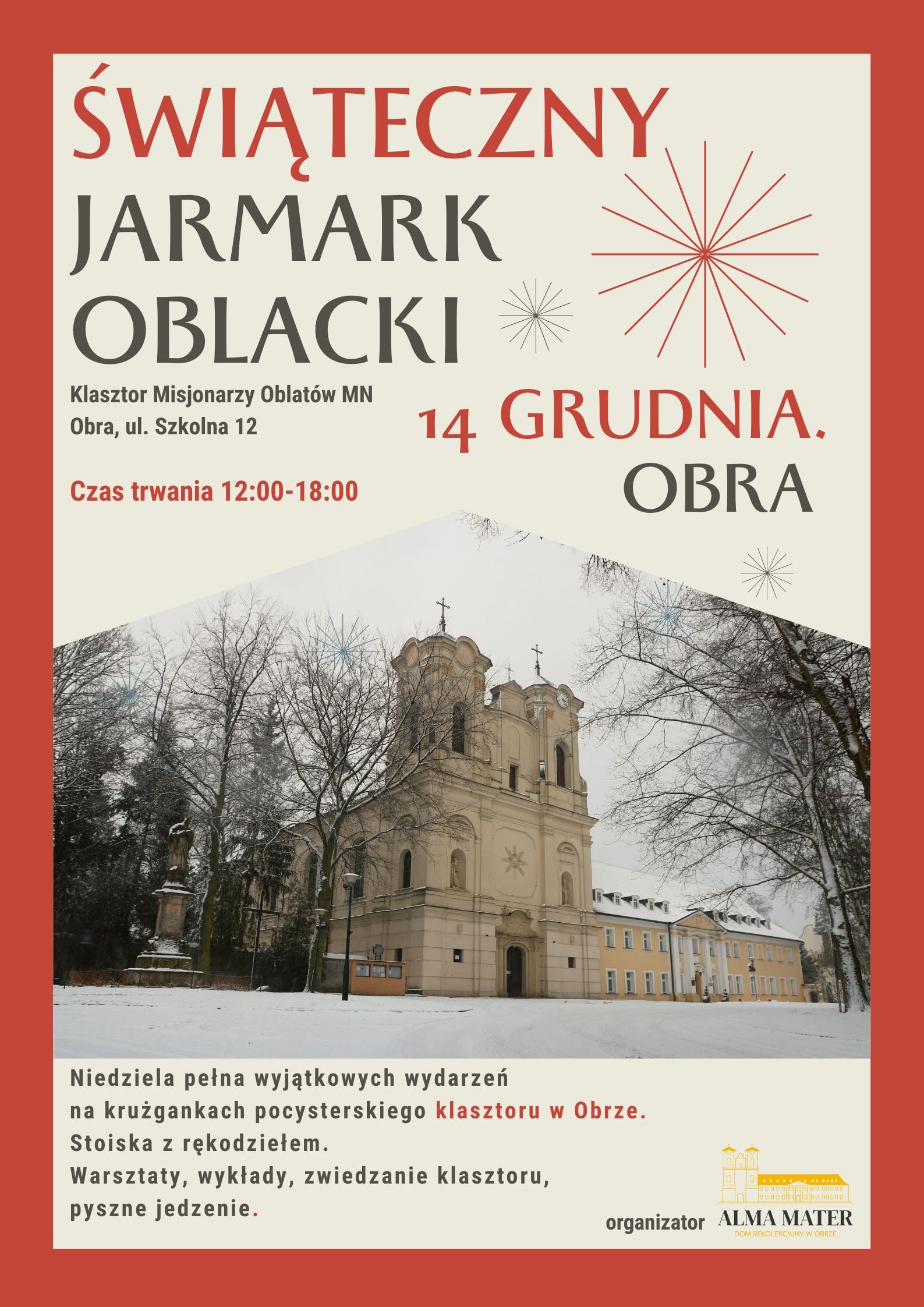 Obra: Świąteczny Jarmark Oblacki już w niedzielę