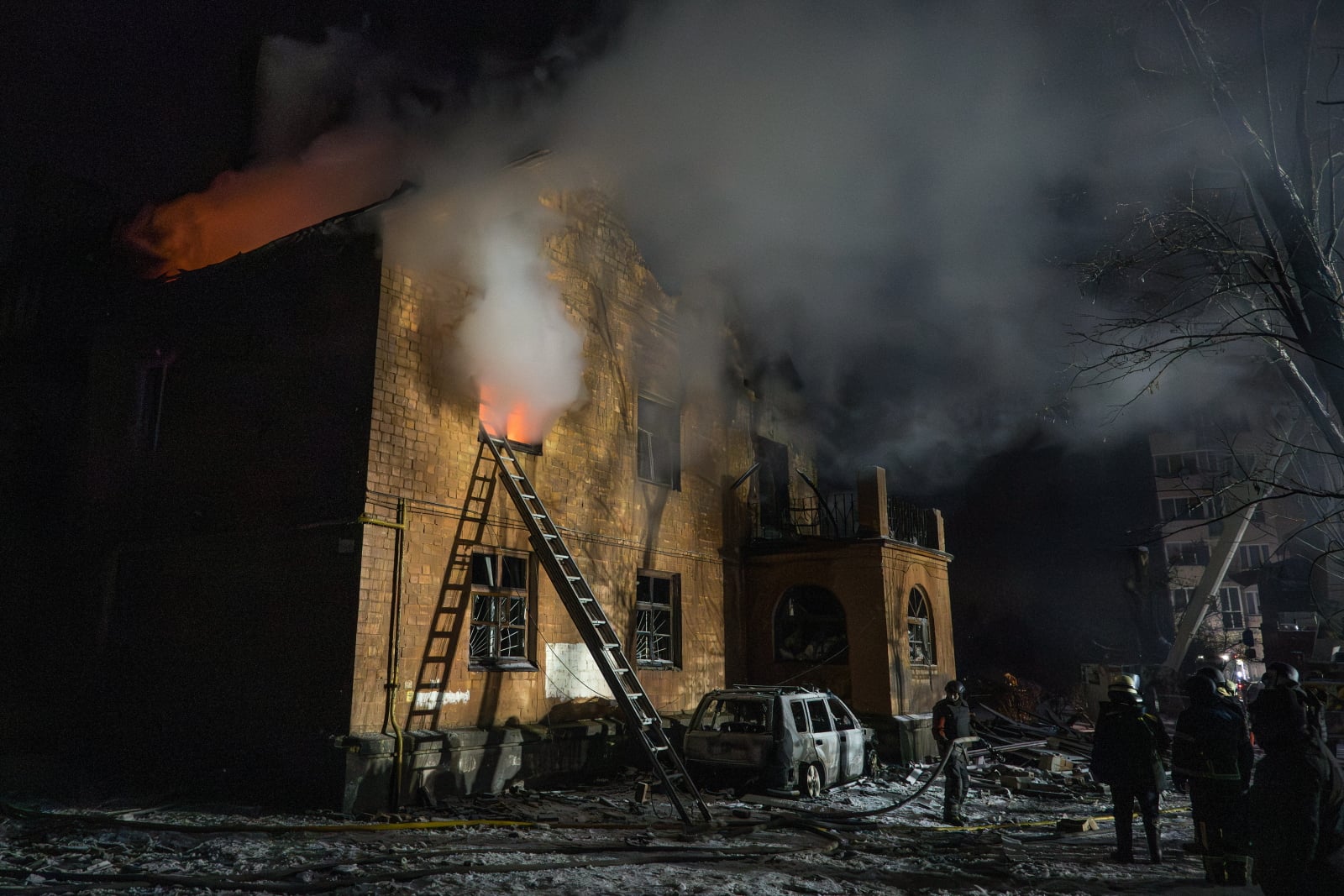 Rosja zaatakowała Kijów i Lwów, w stolicy zginęły cztery osoby [+GALERIA]