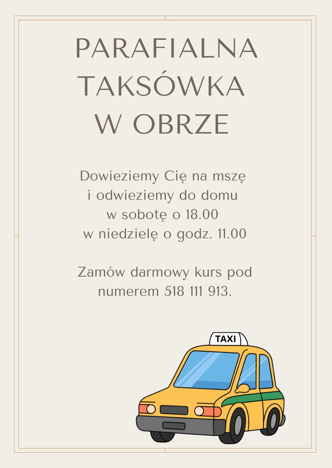 Obra: parafialna taksówka na mszę