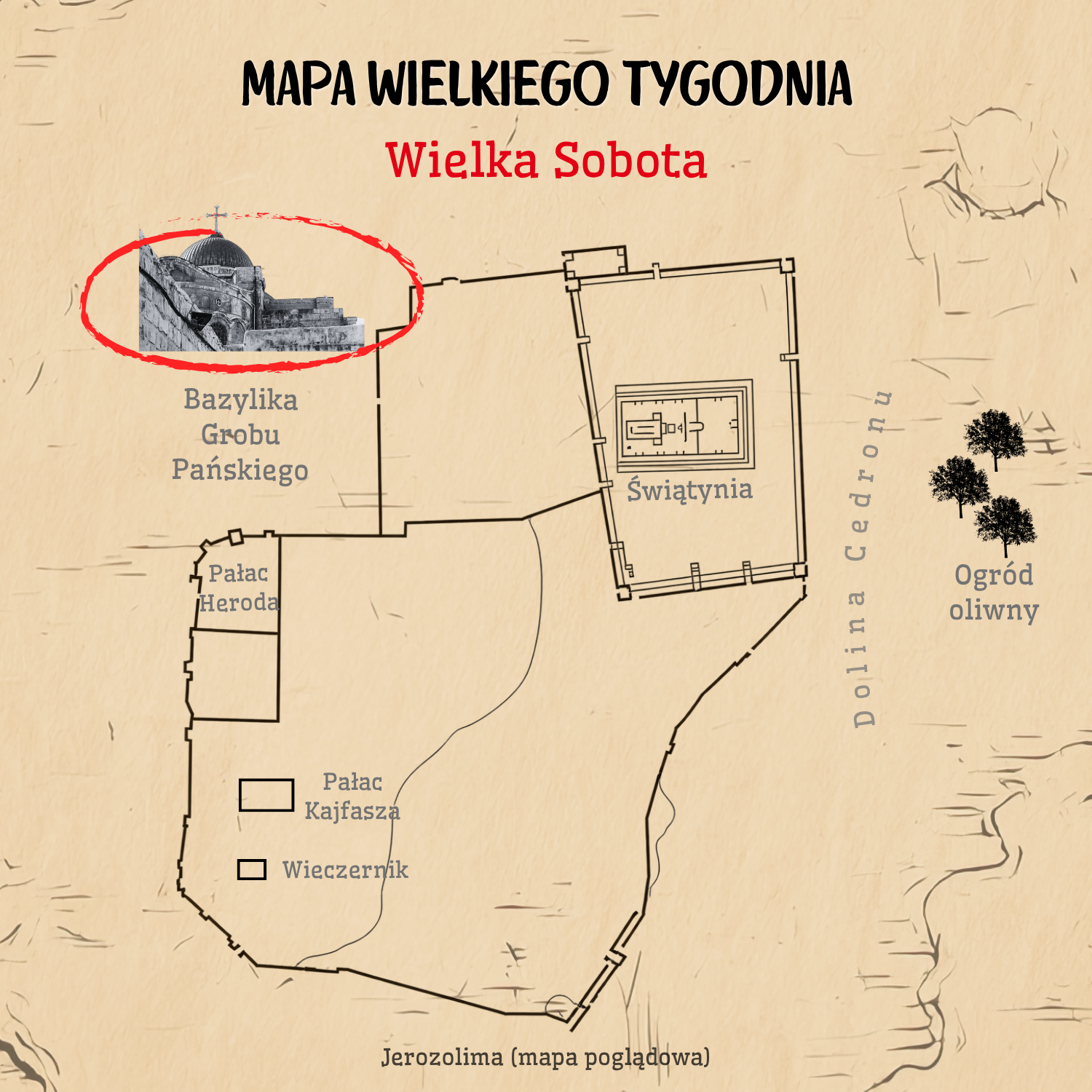 Wielka Sobota – Bazylika Grobu Pańskiego. Miejsce Grobu i spotkania ze Zmartwychwstałym 