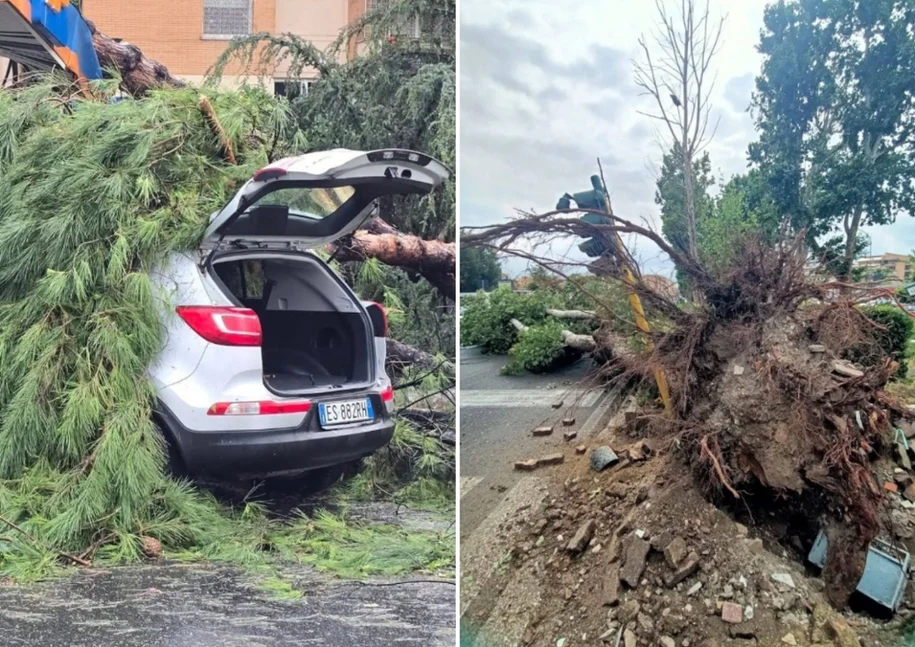 Przez Rzym przeszła trąba powietrzna [+WIDEO]
