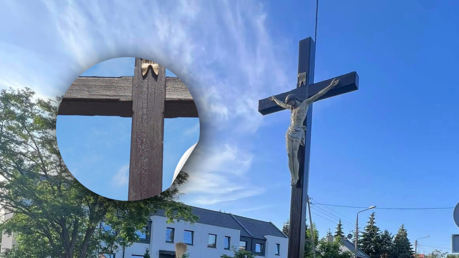 Wrocław: skradziono figurę Chrystusa z dużego przydrożnego krzyża