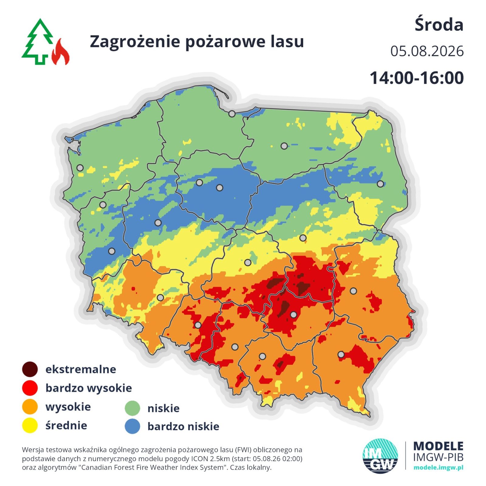 Sierpniowy rekord temperatury w Polsce został wyrównany
