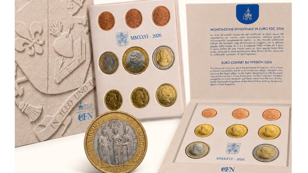 Nowy watykański zestaw monet euro – wygrawerowano herb i wizerunek Leona XIV