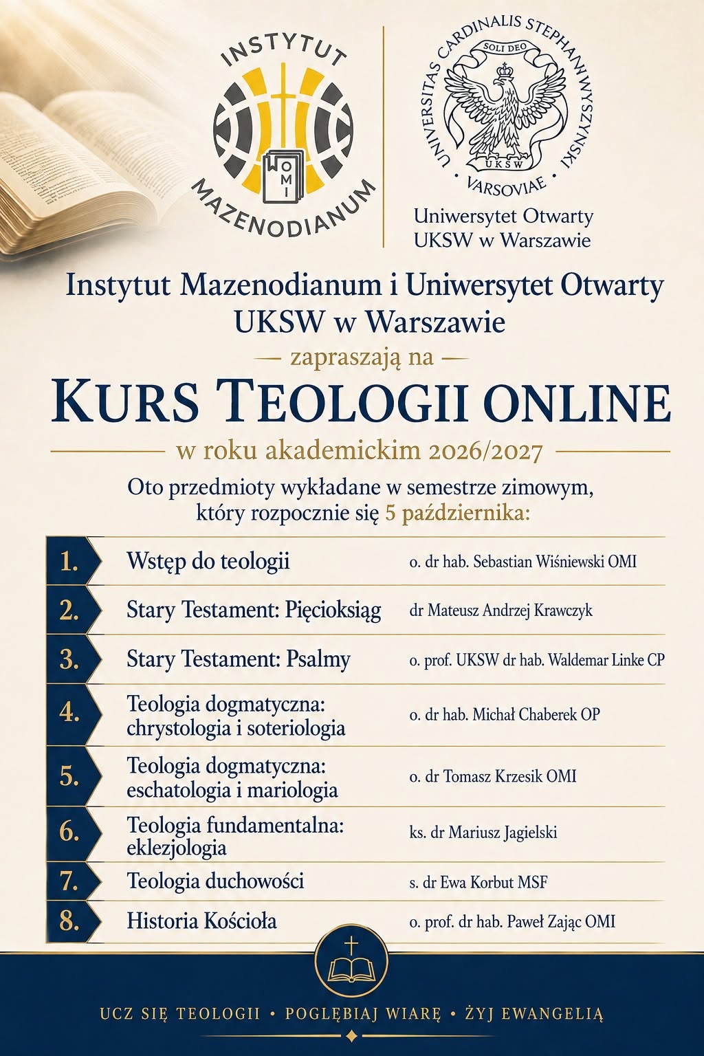 plakat kurs teologii online