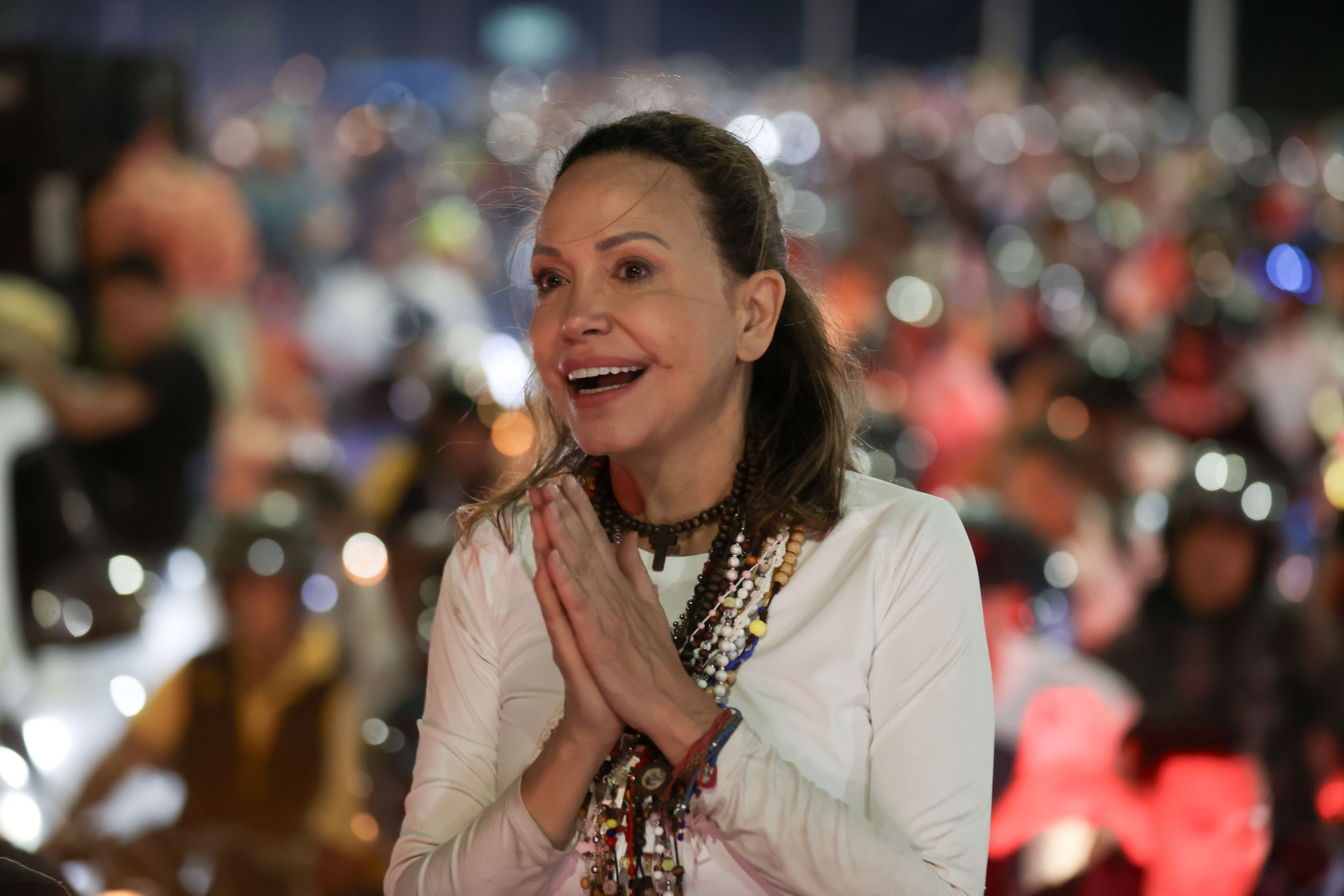 Powrót Marii Coriny Machado do Wenezueli. Opozycjonistka dziękuje Matce Bożej